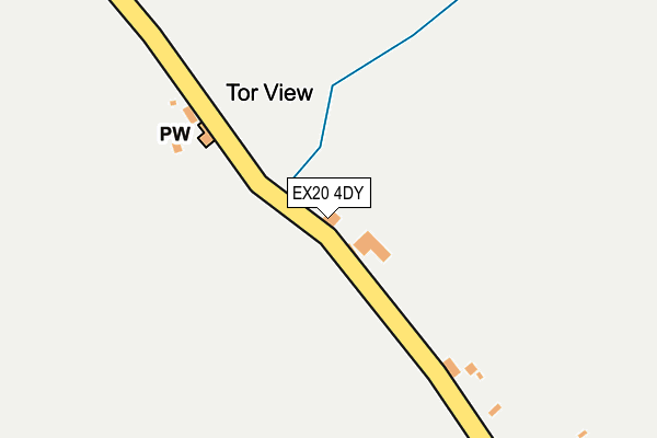 EX20 4DY map - OS OpenMap – Local (Ordnance Survey)