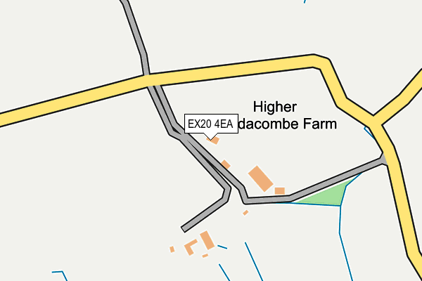 EX20 4EA map - OS OpenMap – Local (Ordnance Survey)