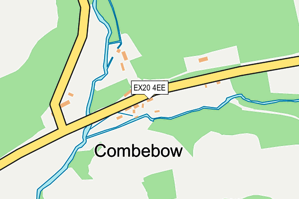 EX20 4EE map - OS OpenMap – Local (Ordnance Survey)