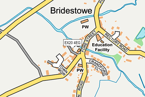 EX20 4EG map - OS OpenMap – Local (Ordnance Survey)