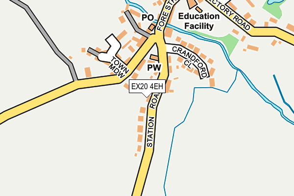 EX20 4EH map - OS OpenMap – Local (Ordnance Survey)