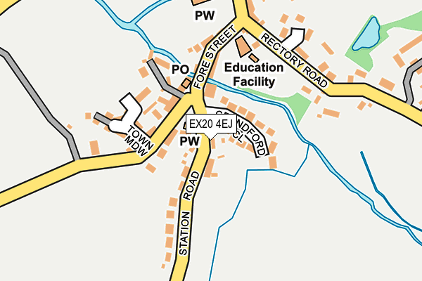 EX20 4EJ map - OS OpenMap – Local (Ordnance Survey)