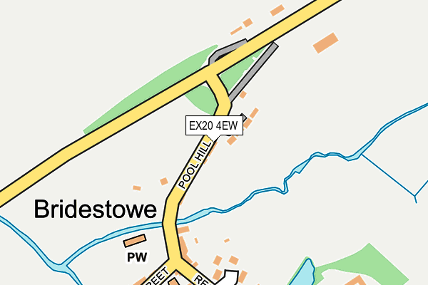 EX20 4EW map - OS OpenMap – Local (Ordnance Survey)