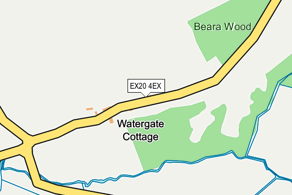 EX20 4EX map - OS OpenMap – Local (Ordnance Survey)