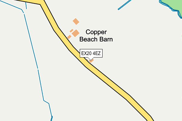 EX20 4EZ map - OS OpenMap – Local (Ordnance Survey)