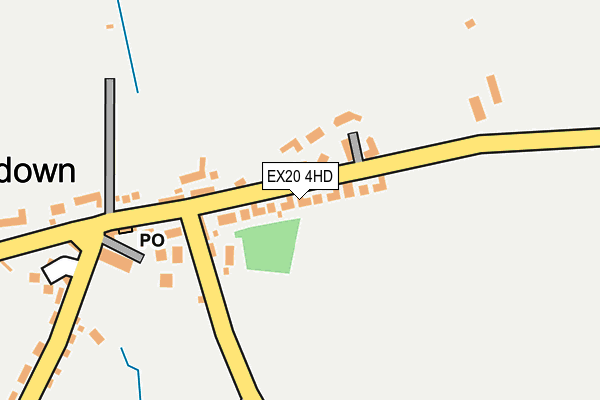 EX20 4HD map - OS OpenMap – Local (Ordnance Survey)