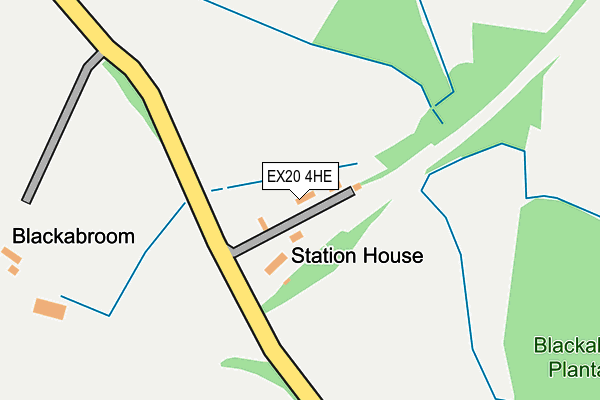 EX20 4HE map - OS OpenMap – Local (Ordnance Survey)