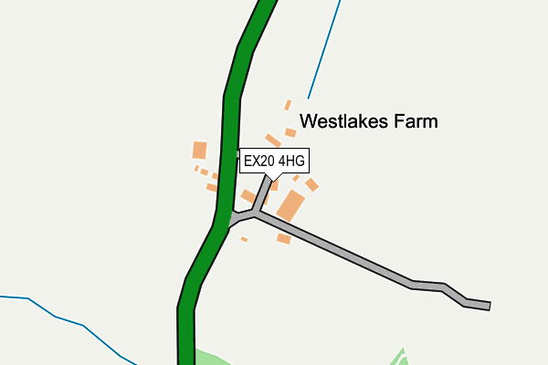 EX20 4HG map - OS OpenMap – Local (Ordnance Survey)