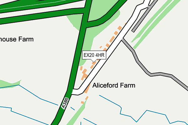 EX20 4HR map - OS OpenMap – Local (Ordnance Survey)