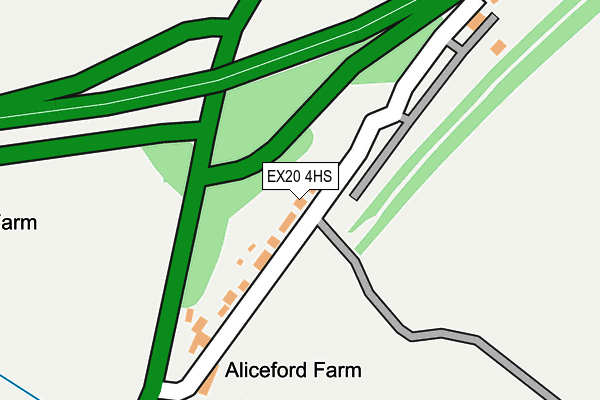 EX20 4HS map - OS OpenMap – Local (Ordnance Survey)