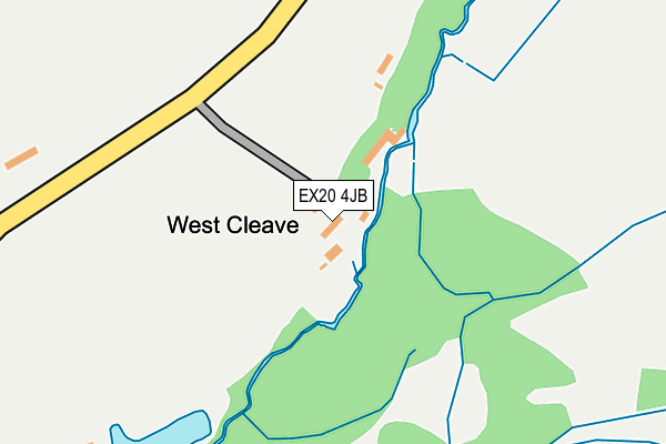 EX20 4JB map - OS OpenMap – Local (Ordnance Survey)