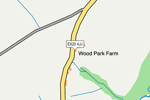 EX20 4JJ map - OS OpenMap – Local (Ordnance Survey)