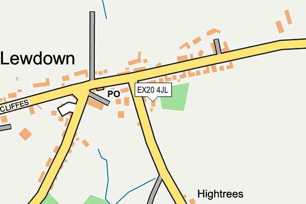 EX20 4JL map - OS OpenMap – Local (Ordnance Survey)