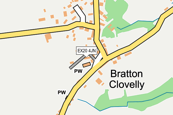 EX20 4JN map - OS OpenMap – Local (Ordnance Survey)