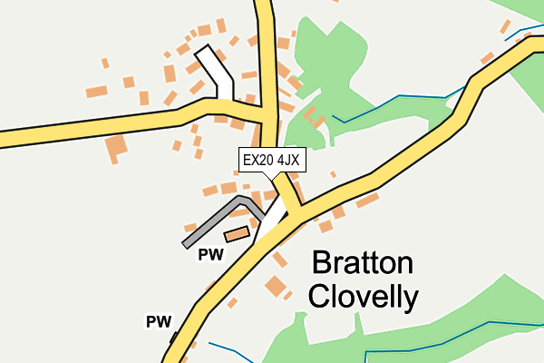 EX20 4JX map - OS OpenMap – Local (Ordnance Survey)