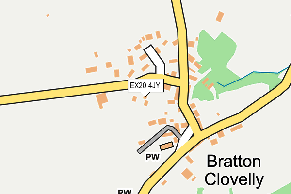 EX20 4JY map - OS OpenMap – Local (Ordnance Survey)