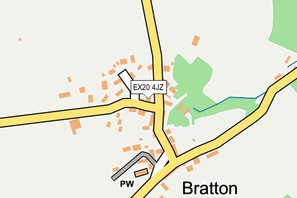 EX20 4JZ map - OS OpenMap – Local (Ordnance Survey)