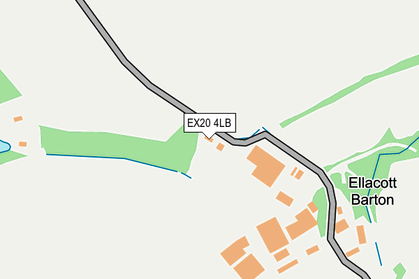 EX20 4LB map - OS OpenMap – Local (Ordnance Survey)