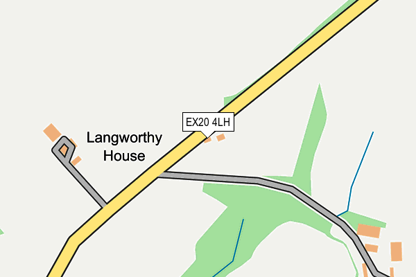 EX20 4LH map - OS OpenMap – Local (Ordnance Survey)