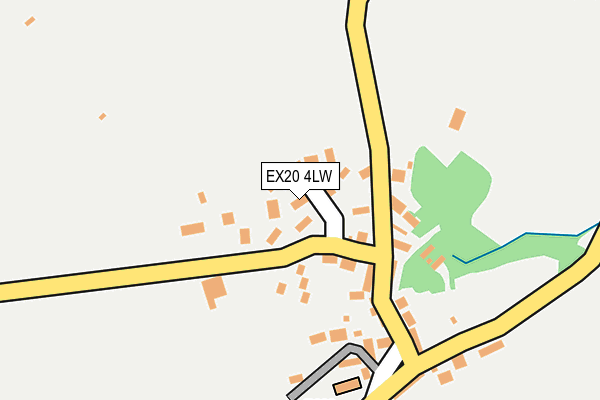 EX20 4LW map - OS OpenMap – Local (Ordnance Survey)