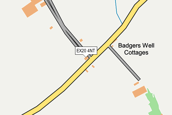 EX20 4NT map - OS OpenMap – Local (Ordnance Survey)