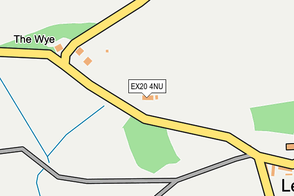 EX20 4NU map - OS OpenMap – Local (Ordnance Survey)