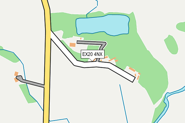 EX20 4NX map - OS OpenMap – Local (Ordnance Survey)