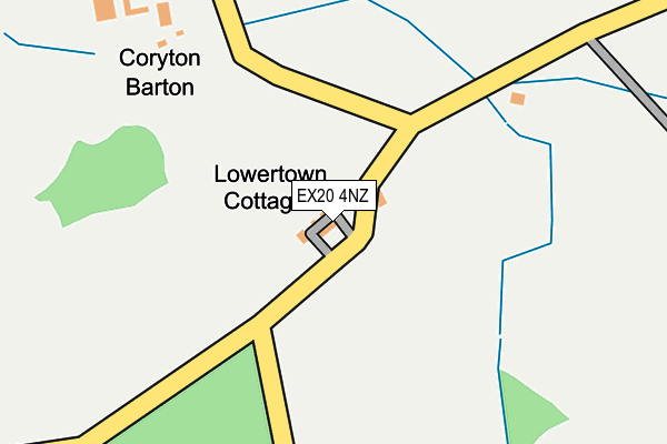 EX20 4NZ map - OS OpenMap – Local (Ordnance Survey)