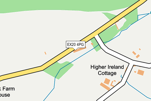 EX20 4PG map - OS OpenMap – Local (Ordnance Survey)