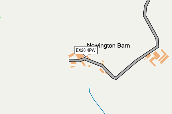 EX20 4PW map - OS OpenMap – Local (Ordnance Survey)