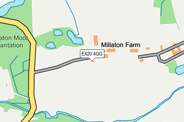 EX20 4QG map - OS OpenMap – Local (Ordnance Survey)