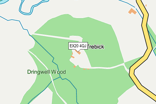 EX20 4QJ map - OS OpenMap – Local (Ordnance Survey)