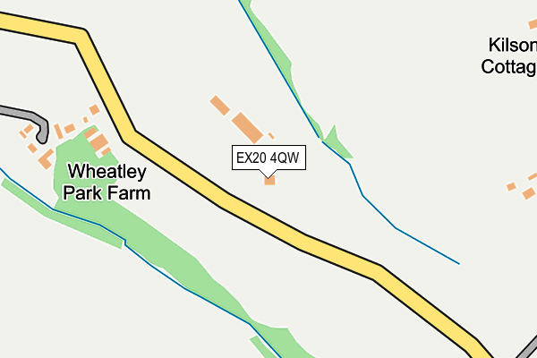 EX20 4QW map - OS OpenMap – Local (Ordnance Survey)