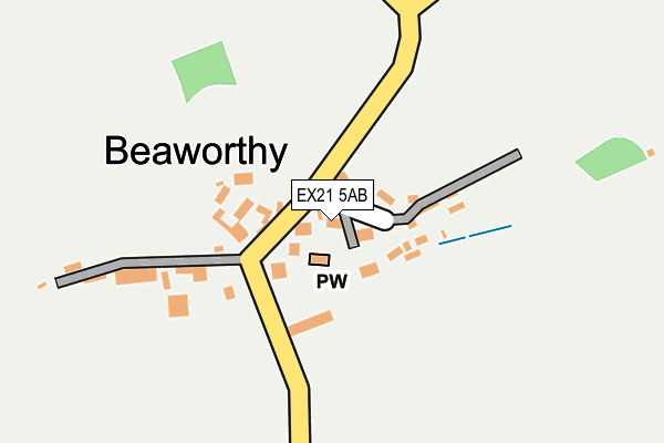 EX21 5AB map - OS OpenMap – Local (Ordnance Survey)