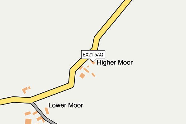 EX21 5AQ map - OS OpenMap – Local (Ordnance Survey)