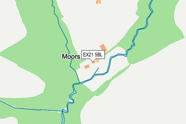 EX21 5BL map - OS OpenMap – Local (Ordnance Survey)
