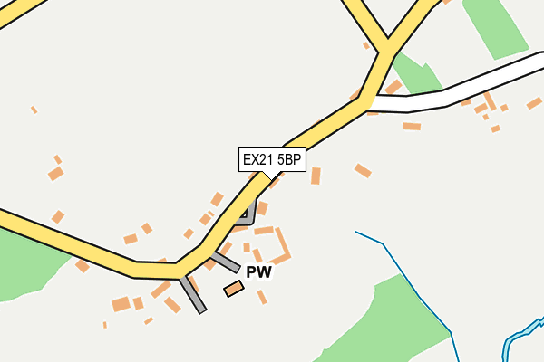 EX21 5BP map - OS OpenMap – Local (Ordnance Survey)