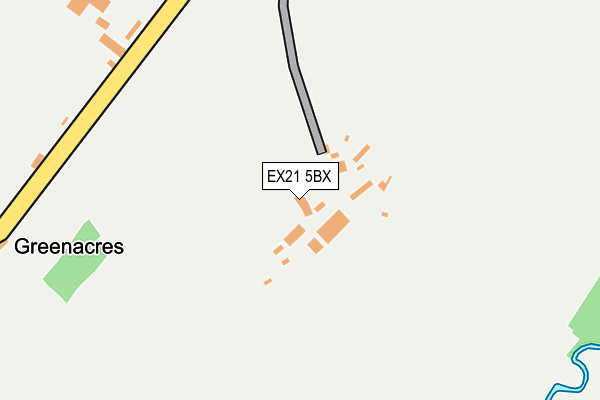 EX21 5BX map - OS OpenMap – Local (Ordnance Survey)