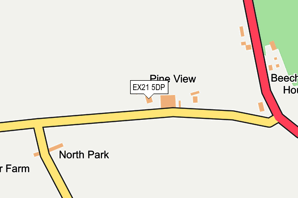 EX21 5DP map - OS OpenMap – Local (Ordnance Survey)