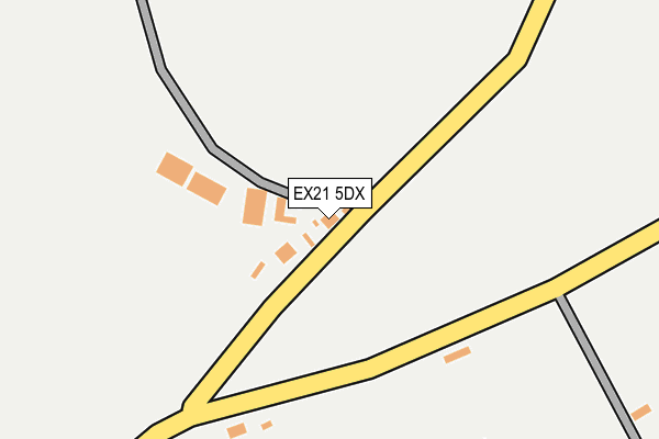 EX21 5DX map - OS OpenMap – Local (Ordnance Survey)