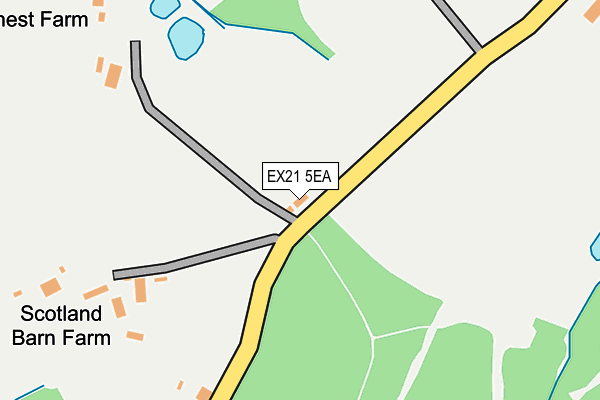 EX21 5EA map - OS OpenMap – Local (Ordnance Survey)
