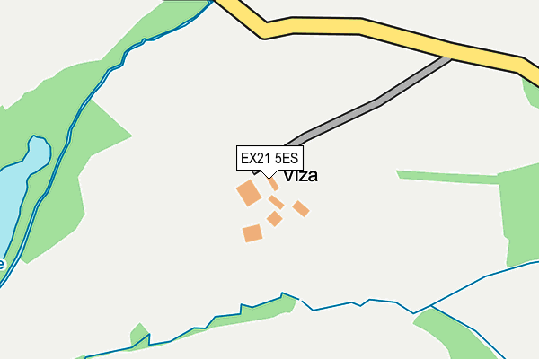 EX21 5ES map - OS OpenMap – Local (Ordnance Survey)