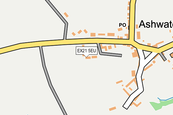 EX21 5EU map - OS OpenMap – Local (Ordnance Survey)