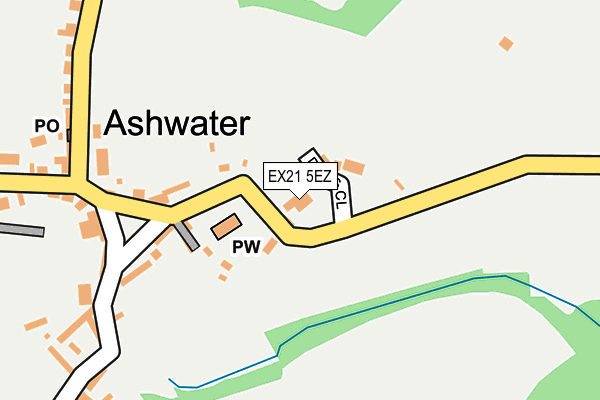 EX21 5EZ map - OS OpenMap – Local (Ordnance Survey)