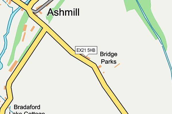 EX21 5HB map - OS OpenMap – Local (Ordnance Survey)