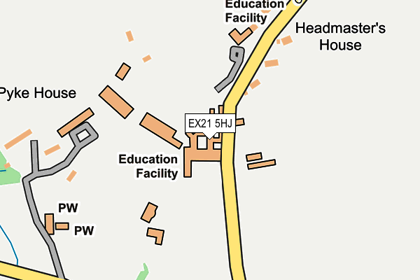EX21 5HJ map - OS OpenMap – Local (Ordnance Survey)