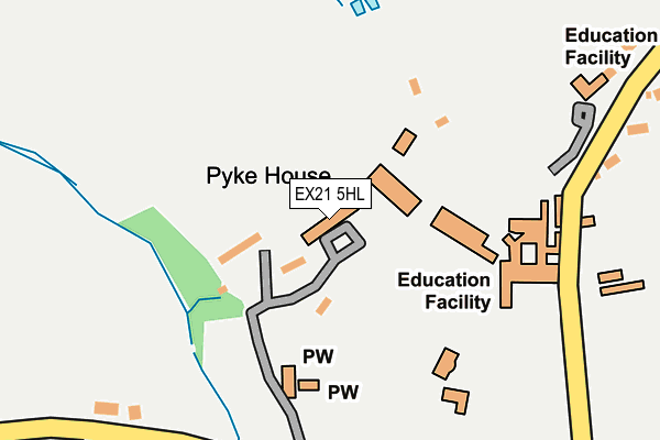 EX21 5HL map - OS OpenMap – Local (Ordnance Survey)