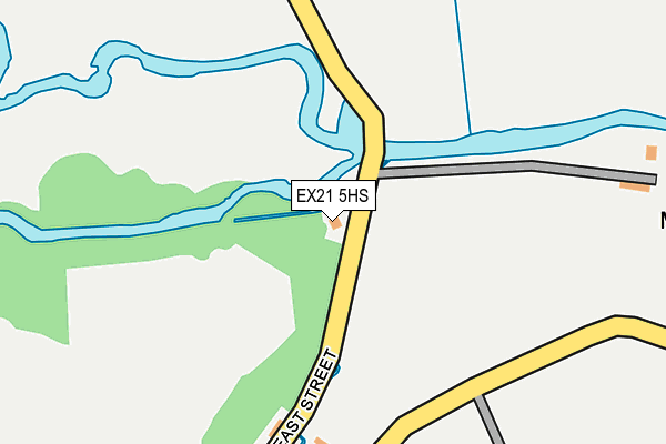 EX21 5HS map - OS OpenMap – Local (Ordnance Survey)