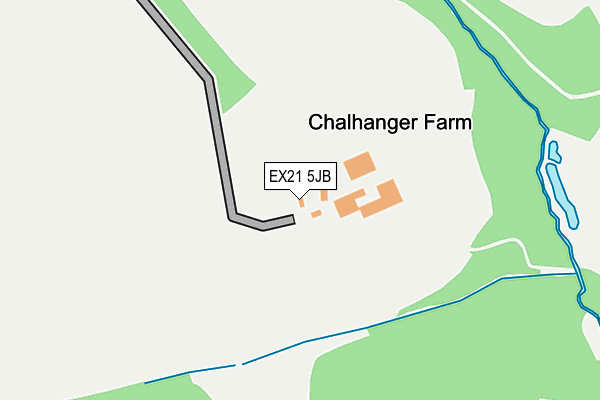 EX21 5JB map - OS OpenMap – Local (Ordnance Survey)