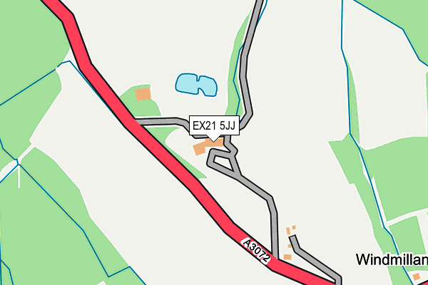 EX21 5JJ map - OS OpenMap – Local (Ordnance Survey)